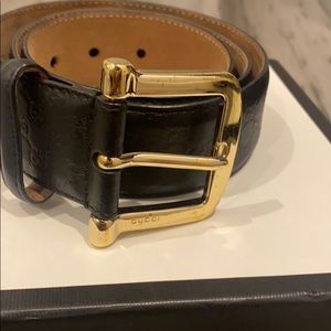 Black Guccissima belt